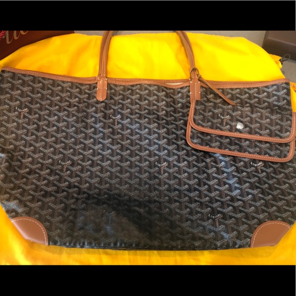 *SOLD* GOYARD GOYARDINE ST. LOUIS GM BLACK/TAN